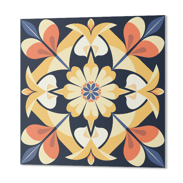 Panneau décoratif Motif mandala avec un motif floral