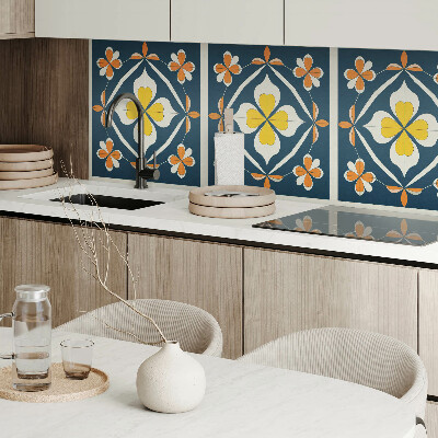 Revêtement mural pvc Harmonie de fleurs en version symétrique