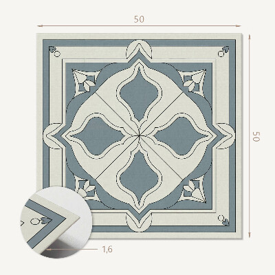 Panneau décoratif Motif floral sur carrelage