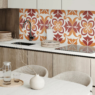 Revêtement mural pvc Motif floral avec feuilles et fleurs