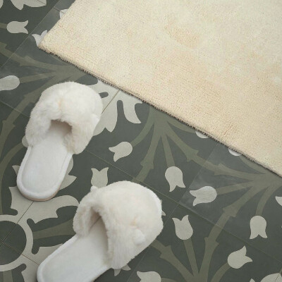 Panneau décoratif Design vert sur carrelage