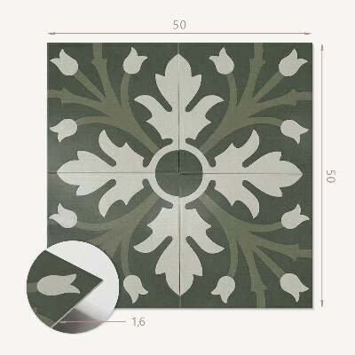 Panneau décoratif Design vert sur carrelage