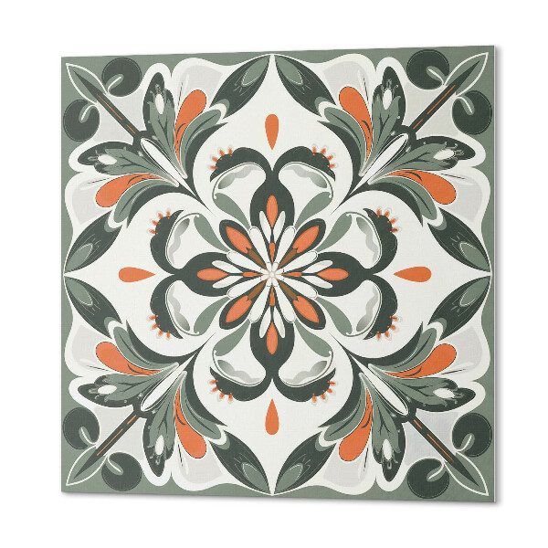 Panneau mural Un motif de fleurs entourées de feuilles