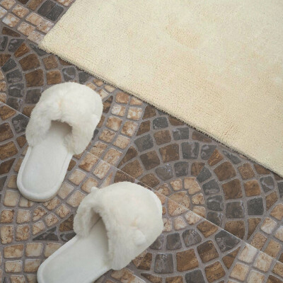 Revêtement mural pvc Motif mosaïque avec détails tissés