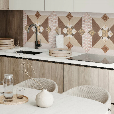 Revêtement mural pvc Motif en mosaïque avec des ornements accrocheurs