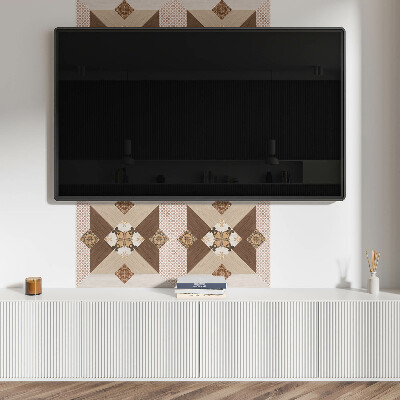 Revêtement mural pvc Motif en mosaïque avec des ornements accrocheurs