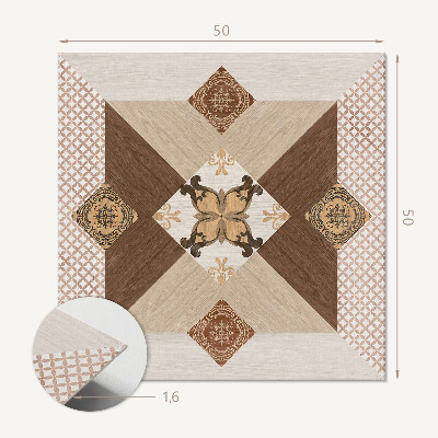 Revêtement mural pvc Motif en mosaïque avec des ornements accrocheurs