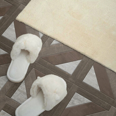 Panneau mural Motifs bois et béton en harmonie