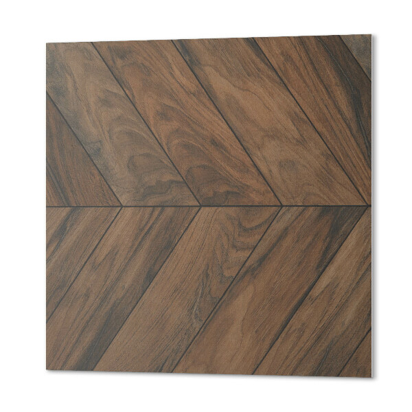 Panneau mural Motif à chevrons de planches de bois