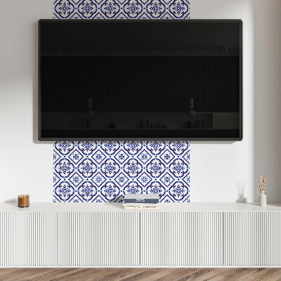 Revêtement mural pvc Motif de carreaux décoratifs avec ornements