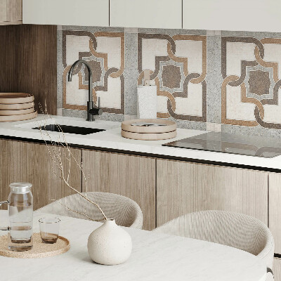 Revêtement mural pvc Motif de carreaux dans un design géométrique moderne