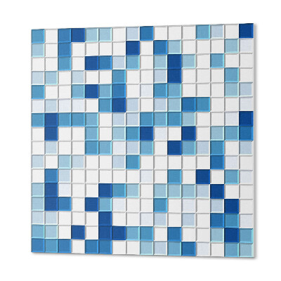 Panneau mural Mosaïque bleue aux dégradés subtils