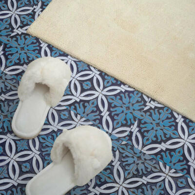 Panneau décoratif Motif floral dans un motif géométrique