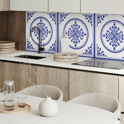 Revêtement mural pvc Cercles élégants avec détails floraux