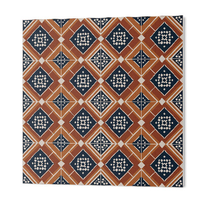 Panneau décoratif Motif géométrique en marron et blanc