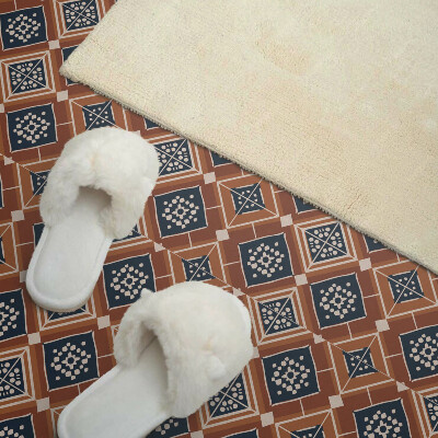 Panneau décoratif Motif géométrique en marron et blanc