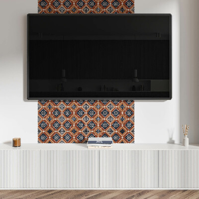 Panneau décoratif Motif géométrique en marron et blanc