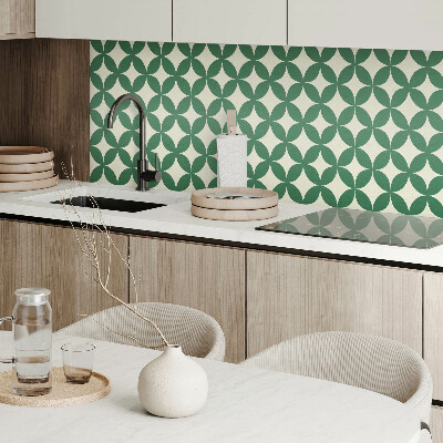 Panneau mural Motif en maille avec des feuilles