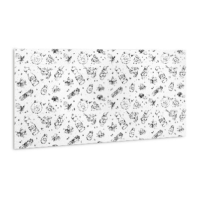 Panneau mural Abstraction en noir et blanc