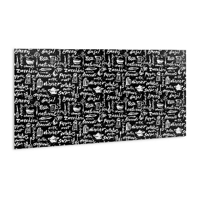 Panneau décoratif Panneaux de cuisine en noir et blanc
