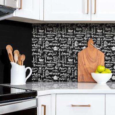 Panneau décoratif Panneaux de cuisine en noir et blanc