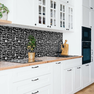 Panneau décoratif Panneaux de cuisine en noir et blanc