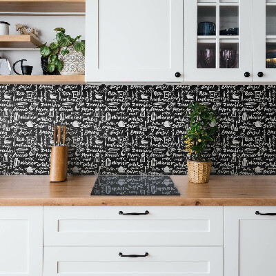 Panneau décoratif Panneaux de cuisine en noir et blanc