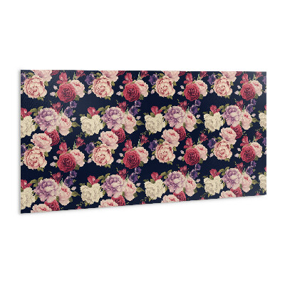 Panneau mural Fleurs de roses colorées