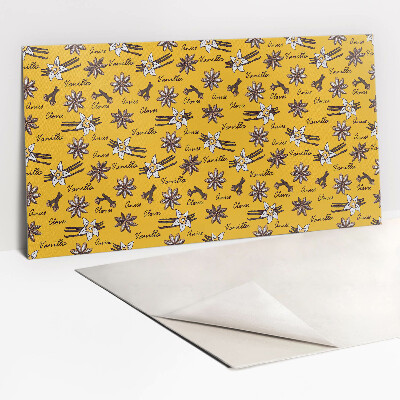 Revêtement mural pvc Motifs vanille jaune