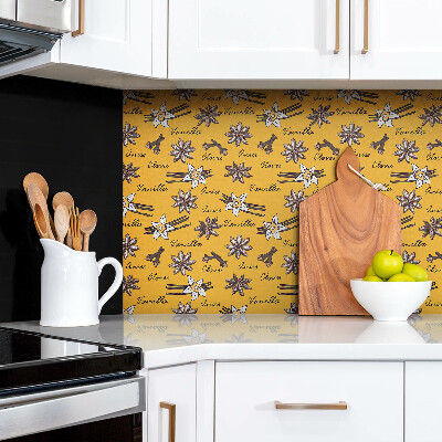 Revêtement mural pvc Motifs vanille jaune