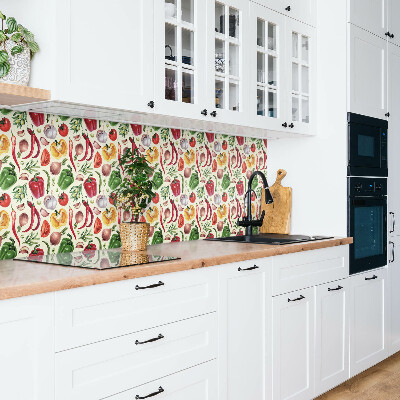 Revêtement mural Légumes de dessins animés colorés