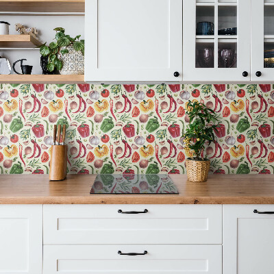 Revêtement mural Légumes de dessins animés colorés