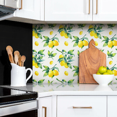 Panneau décoratif Brins de feuilles et de citrons