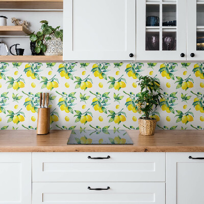 Panneau décoratif Brins de feuilles et de citrons
