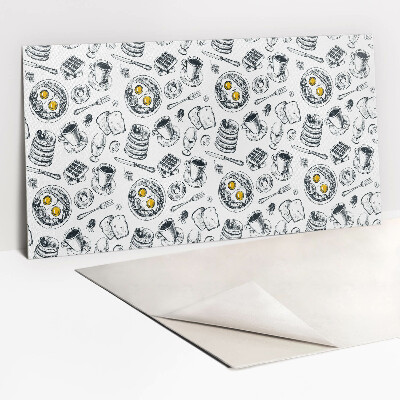 Panneau décoratif Petit-déjeuner en noir et blanc