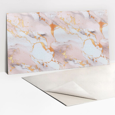 Revêtement mural pvc Marbre pastel et or