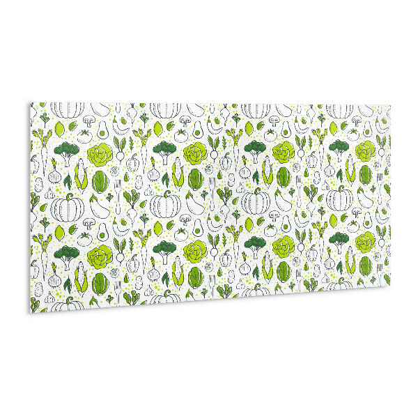 Revêtement mural pvc Légumes verts de dessin animé
