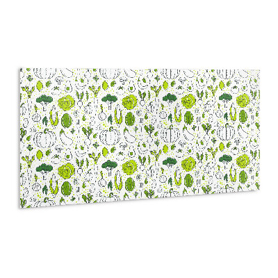 Revêtement mural pvc Légumes verts de dessin animé
