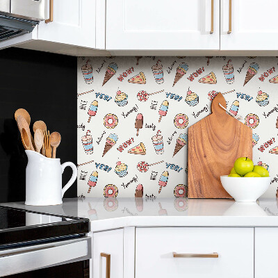 Panneau mural Glaces et cupcakes