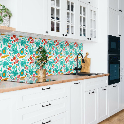 Panneau décoratif Légumes et fruits de dessins animés