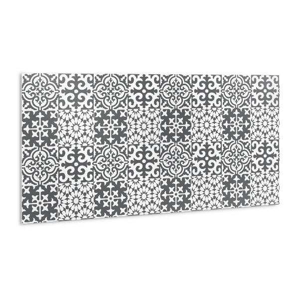 Revêtement mural pvc Carreaux gris à motif portugais
