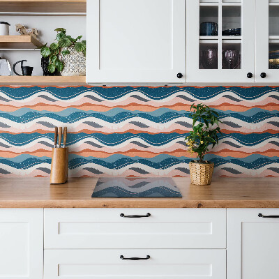 Panneau décoratif Vagues colorées abstraites