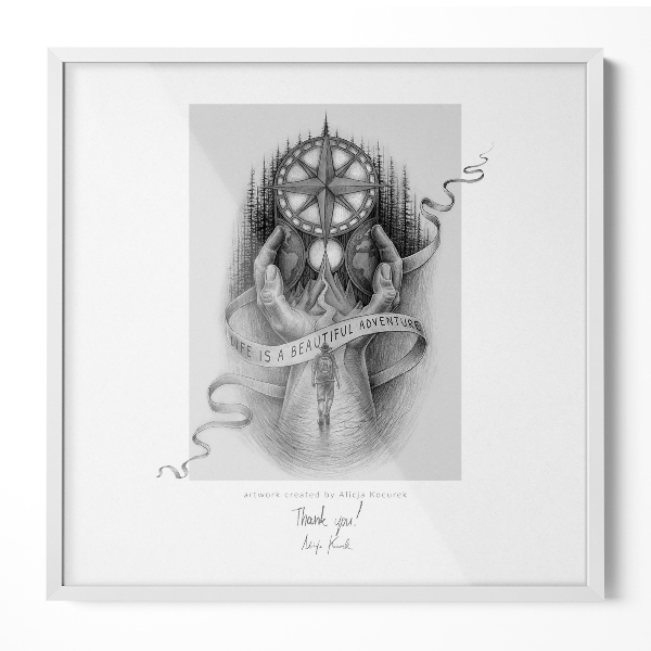 Cadre photo blanc 50x50 cm