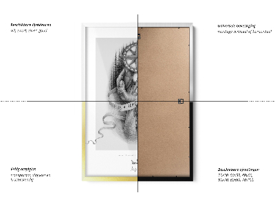 Cadre photo blanc pour le mur 60x80 cm