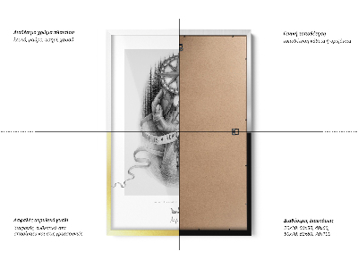 Cadre photo blanc pour le mur 60x80 cm