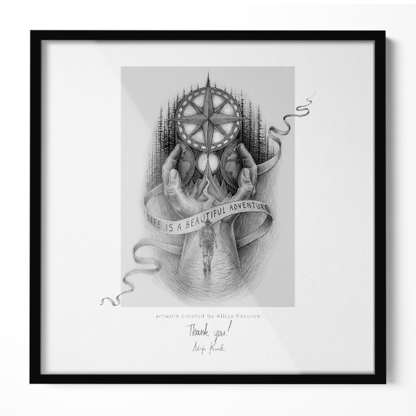 Cadre d'affiche noir 50x50