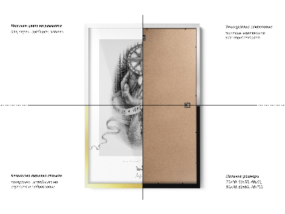 Cadre d'affiche noir 50x50