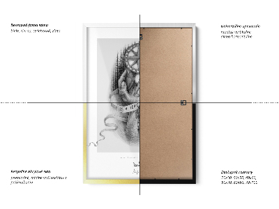 Cadre d'affiche noir 50x50