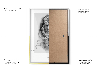 Cadre d'affiche noir 50x50