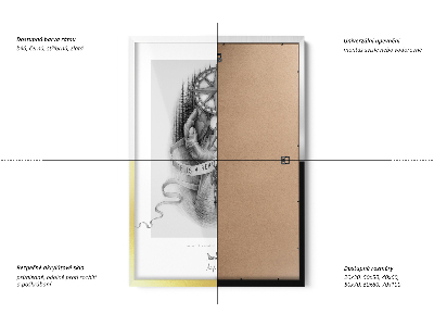 Cadre d'affiche noir 50x50